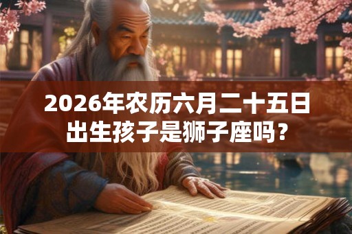2026年农历六月二十五日出生孩子是狮子座吗? 2026年农历六月二十五日出生孩子是狮子座吗?