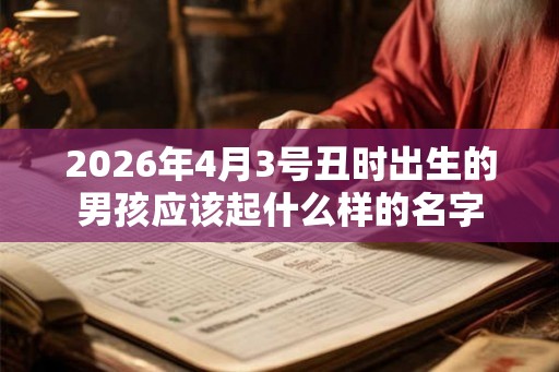 2026年4月3号丑时出生的男孩应该起什么样的名字
