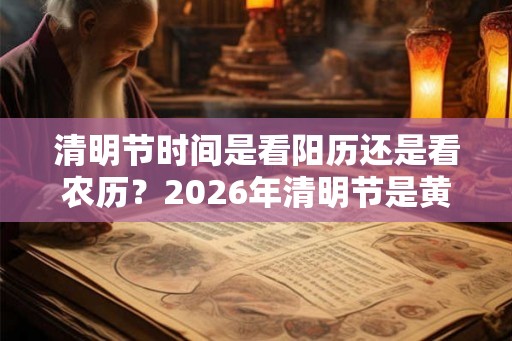 清明节时间是看阳历还是看农历？2026年清明节是黄道吉日吗？
