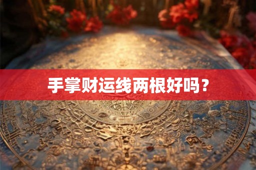 手掌财运线两根好吗? 手掌财运线两根好吗?