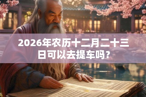 2026年农历十二月二十三日可以去提车吗？