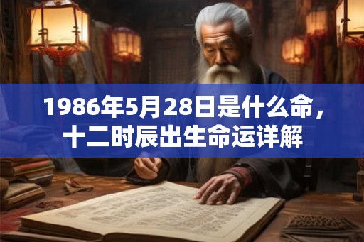 1986年5月28日是什么命，十二时辰出生命运详解
