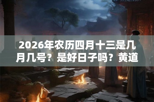 2026年农历四月十三是几月几号？是好日子吗？黄道吉日该怎么选？