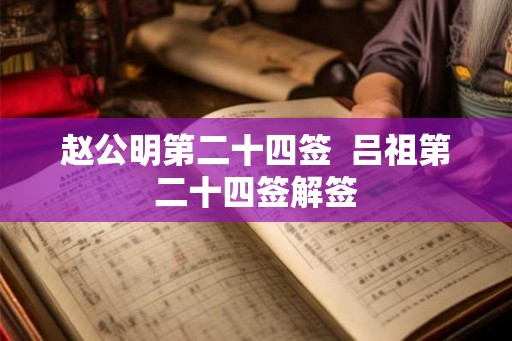 赵公明第二十四签  吕祖第二十四签解签