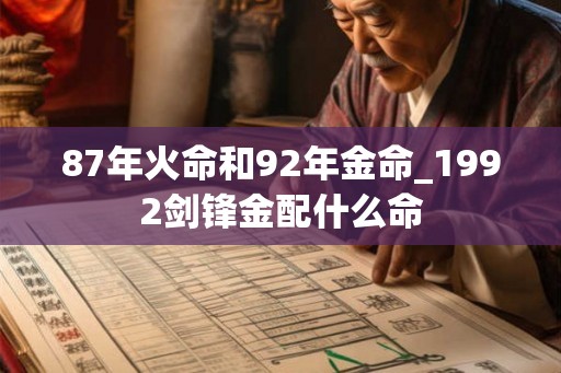 87年火命和92年金命_1992剑锋金配什么命