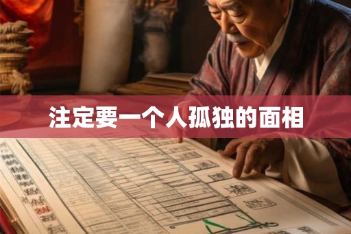 注定要一个人孤独的面相