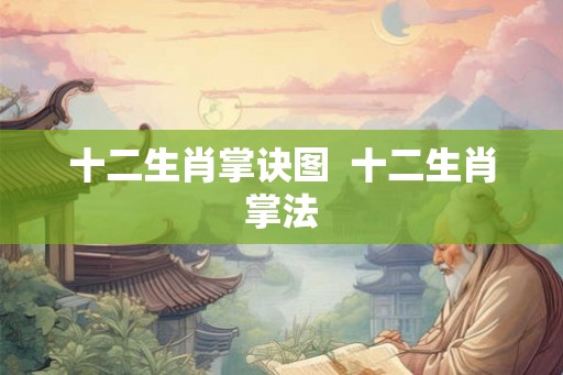 十二生肖掌诀图  十二生肖掌法