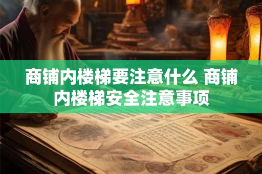 商铺内楼梯要注意什么 商铺内楼梯安全注意事项