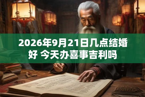 2026年9月21日几点结婚好 今天办喜事吉利吗