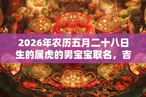 2026年农历五月二十八日生的属虎的男宝宝取名，吉利寓意好的男孩名字锦集
