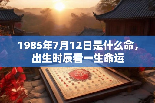 1985年7月12日是什么命，出生时辰看一生命运