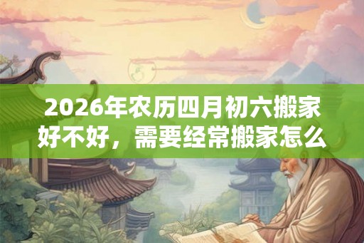 2026年农历四月初六搬家好不好，需要经常搬家怎么办？