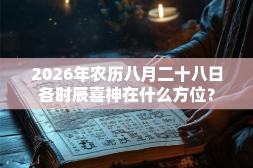 2026年农历八月二十八日各时辰喜神在什么方位? 2026年农历八月二十八日各时辰喜神在什么方位?