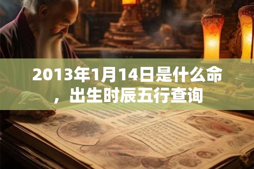 2013年1月14日是什么命，出生时辰五行查询