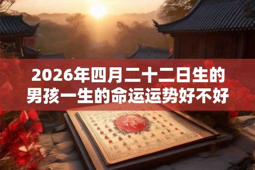 2026年四月二十二日生的男孩一生的命运运势好不好? 2026年四月二十二日生的男孩一生的命运运势好不好?