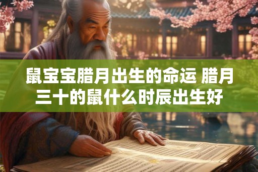 鼠宝宝腊月出生的命运 腊月三十的鼠什么时辰出生好 鼠宝宝腊月出生的命运 腊月三十的鼠什么时辰出生好