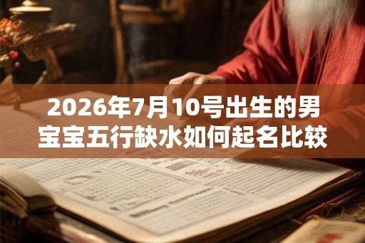2026年7月10号出生的男宝宝五行缺水如何起名比较好