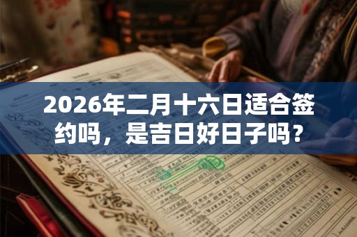 2026年二月十六日适合签约吗，是吉日好日子吗？