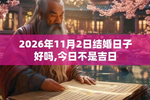 2026年11月2日结婚日子好吗,今日不是吉日