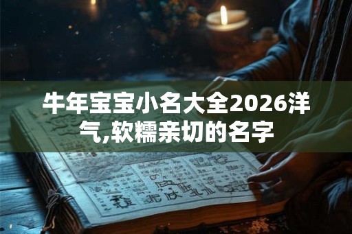 牛年宝宝小名大全2026洋气,软糯亲切的名字