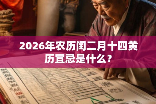2026年农历闰二月十四黄历宜忌是什么？