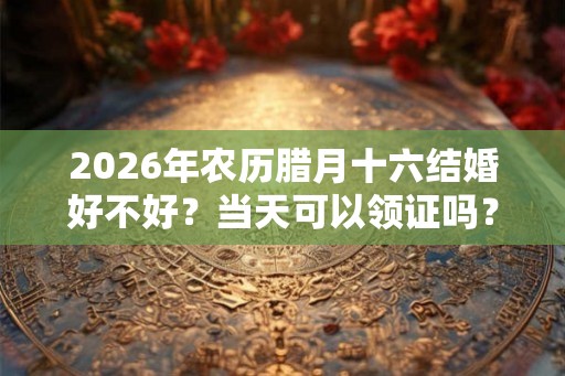 2026年农历腊月十六结婚好不好？当天可以领证吗？