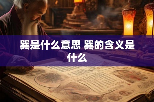 巽是什么意思 巽的含义是什么 巽是什么意思 巽的含义是什么