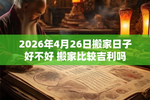 2026年4月26日搬家日子好不好 搬家比较吉利吗 2026年4月26日搬家日子好不好 搬家比较吉利吗