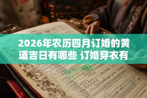 2026年农历四月订婚的黄道吉日有哪些 订婚穿衣有什么讲究