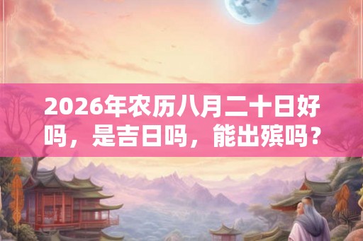 2026年农历八月二十日好吗，是吉日吗，能出殡吗？