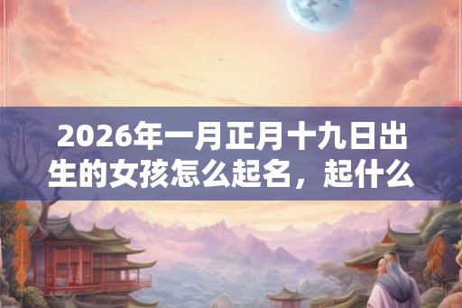 2026年一月正月十九日出生的女孩怎么起名，起什么名字好？