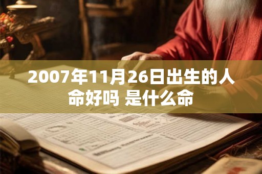 2007年11月26日出生的人命好吗 是什么命
