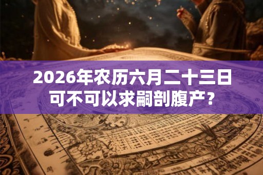 2026年农历六月二十三日可不可以求嗣剖腹产？