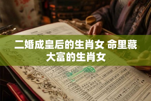二婚成皇后的生肖女 命里藏大富的生肖女