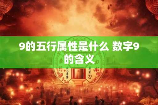 9的五行属性是什么 数字9的含义