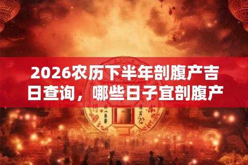 2026农历下半年剖腹产吉日查询,哪些日子宜剖腹产 2026农历下半年剖腹产吉日查询,哪些日子宜剖腹产