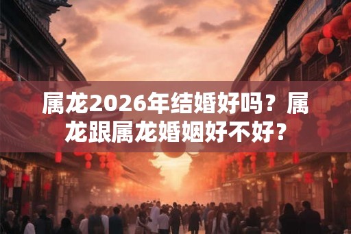 属龙2026年结婚好吗？属龙跟属龙婚姻好不好？