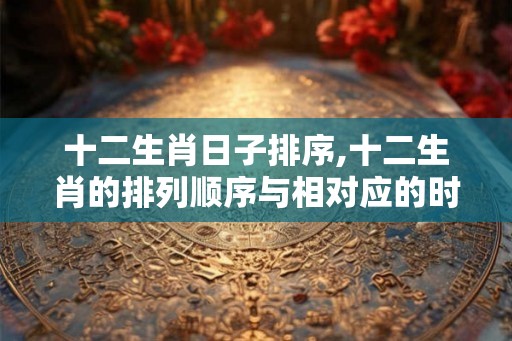 十二生肖日子排序,十二生肖的排列顺序与相对应的时间
