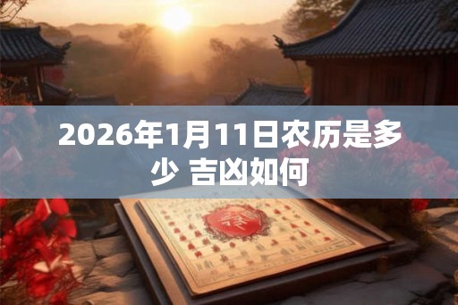 2026年1月11日农历是多少 吉凶如何