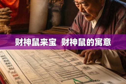 财神鼠来宝  财神鼠的寓意