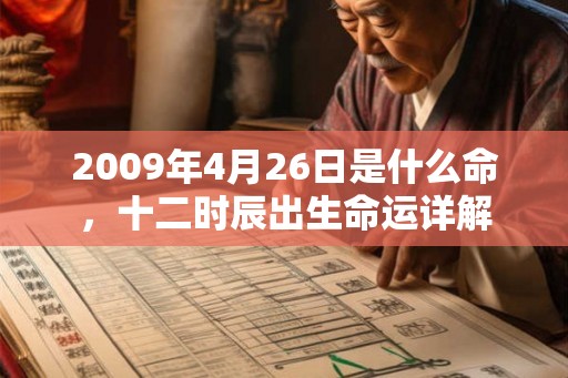 2009年4月26日是什么命,十二时辰出生命运详解 2009年4月26日是什么命,十二时辰出生命运详解