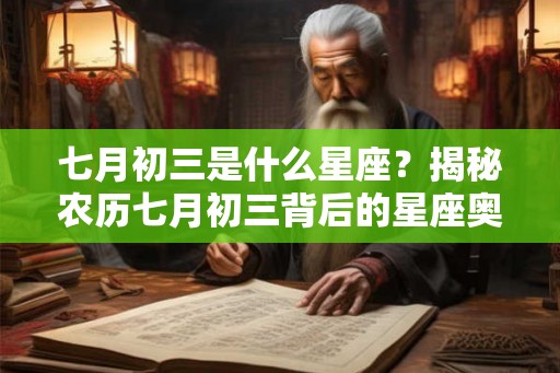 七月初三是什么星座？揭秘农历七月初三背后的星座奥秘
