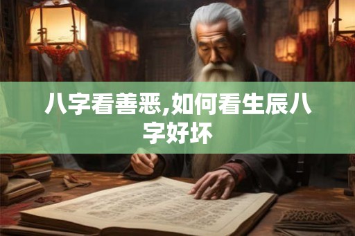 八字看善恶,如何看生辰八字好坏