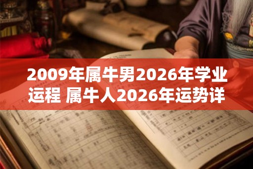 2009年属牛男2026年学业运程 属牛人2026年运势详解