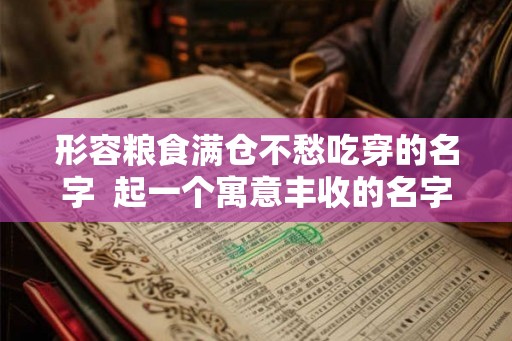 形容粮食满仓不愁吃穿的名字  起一个寓意丰收的名字