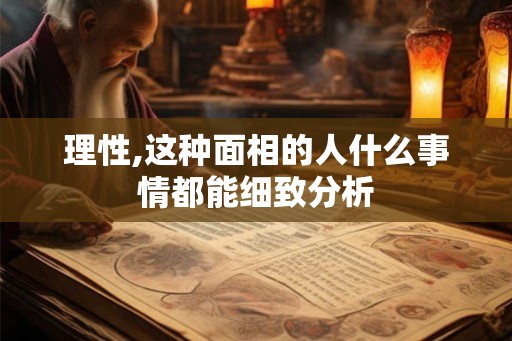 理性,这种面相的人什么事情都能细致分析