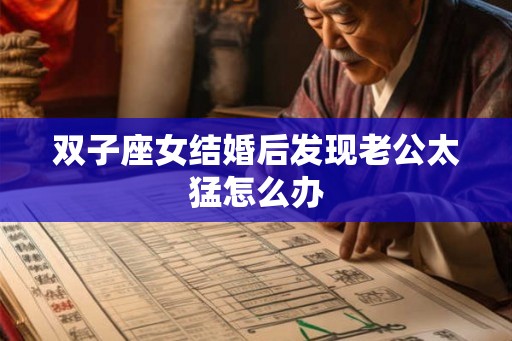 双子座女结婚后发现老公太猛怎么办 双子座女结婚后发现老公太猛怎么办
