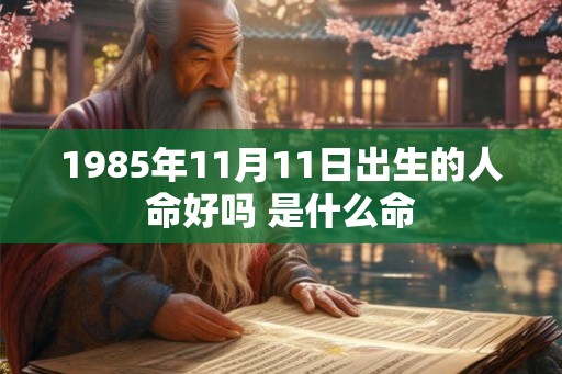 1985年11月11日出生的人命好吗 是什么命