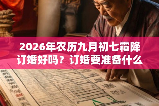 2026年农历九月初七霜降订婚好吗?订婚要准备什么? 2026年农历九月初七霜降订婚好吗?订婚要准备什么?