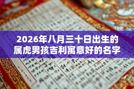 2026年八月三十日出生的属虎男孩吉利寓意好的名字精选